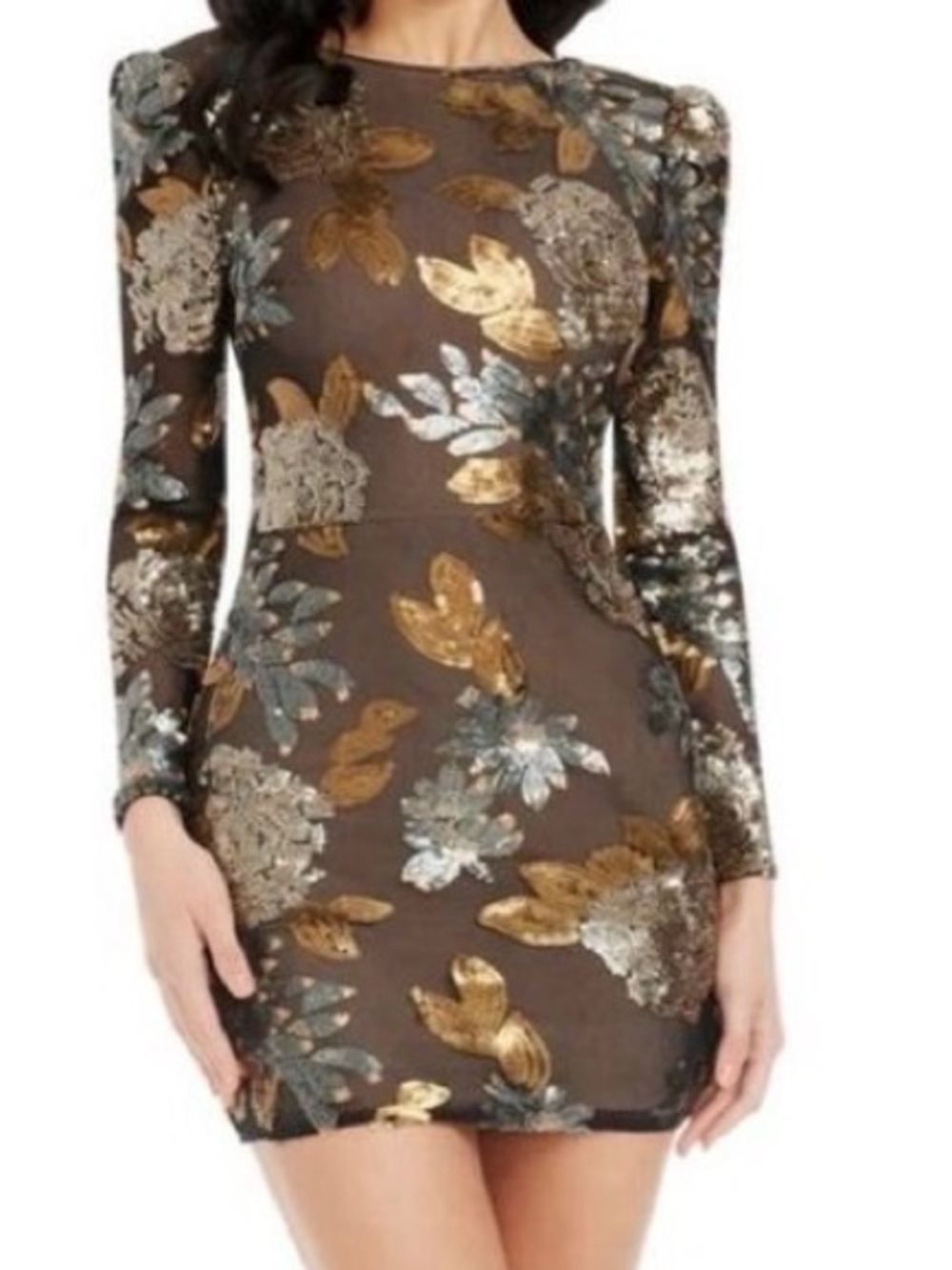 Dress The Population Hazel sequin floral mini dress NwoT